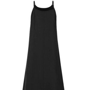 Women Sleeveless Straps Solid Causal Maxi Dress